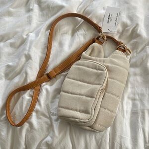 NWT Chic Cream Quilted Wanderfull Crossbody Bag